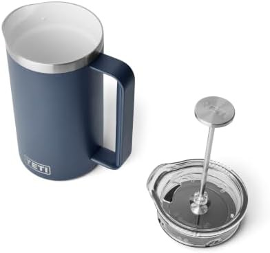 Navy stainless steel French press 34 oz — photo 3