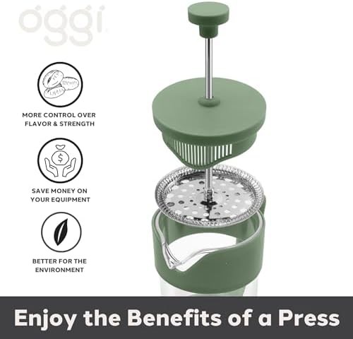 Green Borosilicate Glass Five Cup Press — photo 5
