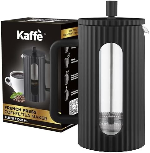 Matte Black Borosilicate Glass Travel Press