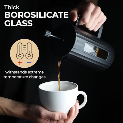 Matte Black Borosilicate Glass Travel Press — photo 3