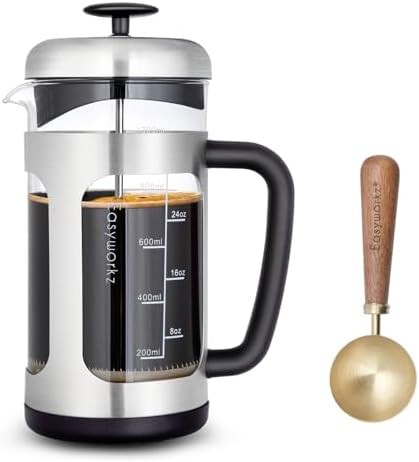 Easyworkz 34 oz french press gold spoon