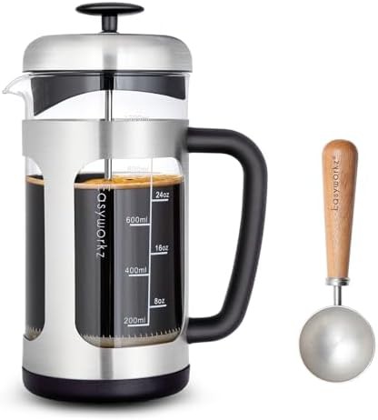 Easyworkz 34 oz french press silver spoon