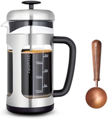 French press 34 oz rose gold coffee maker