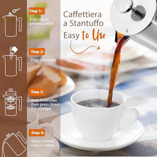 Small double wall metal coffee press — photo 4