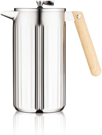 Polished stainless steel Douro French press