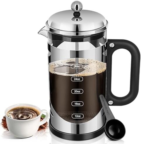 Chromium 34oz camping coffee press gift set