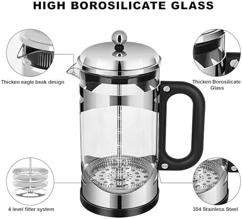 Chromium 34oz camping coffee press gift set — photo 4