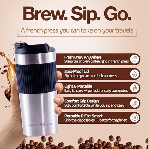 Filtered blend silver travel 15 oz mug — photo 3
