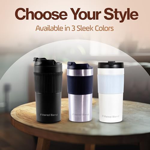 Filtered blend silver travel 15 oz mug — photo 5