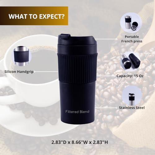 Filtered blend black travel 15 oz mug — photo 4