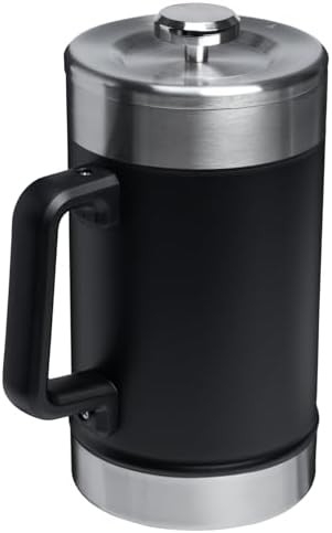 Black stainless steel French press 48 oz — photo 3