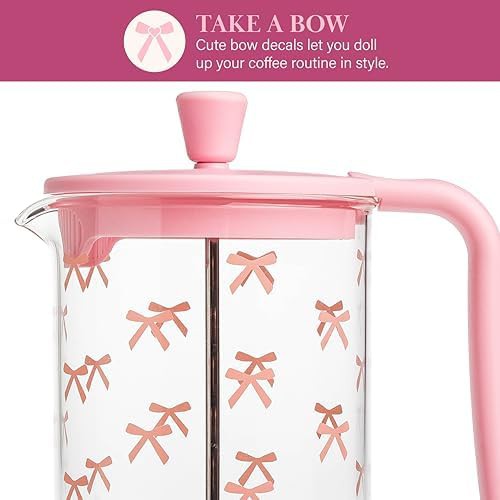 Pink Bow Design French Press Set — photo 4
