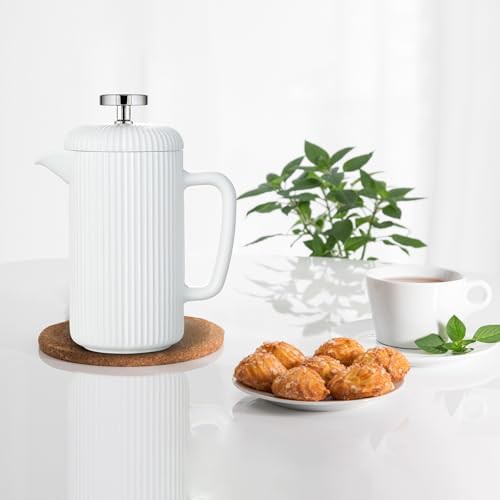 Porcelain 22 oz french press ivory — photo 4