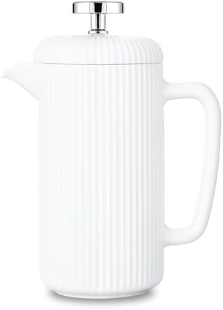 Porcelain 34 oz french press ivory