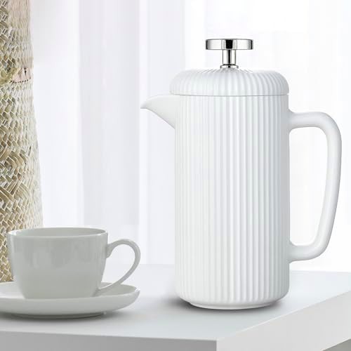 Porcelain 34 oz french press ivory — photo 5