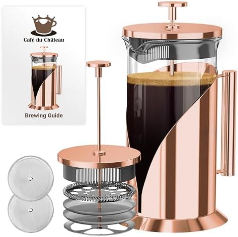 Clear Glass Insulated Press with Four Filters