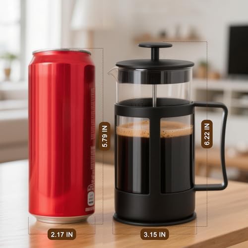 Mini Black Borosilicate Glass Travel Press — photo 4