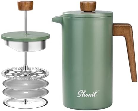 Green Stainless Steel Wood Handle Press