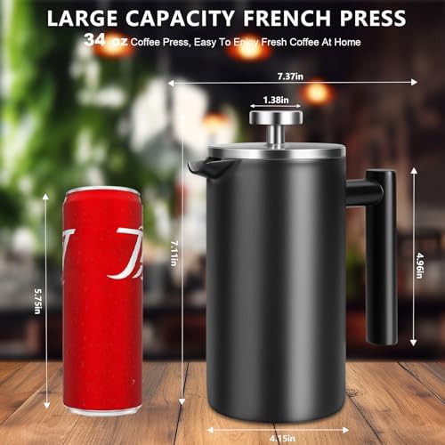 Large Stainless Steel French Press Maker — photo 3