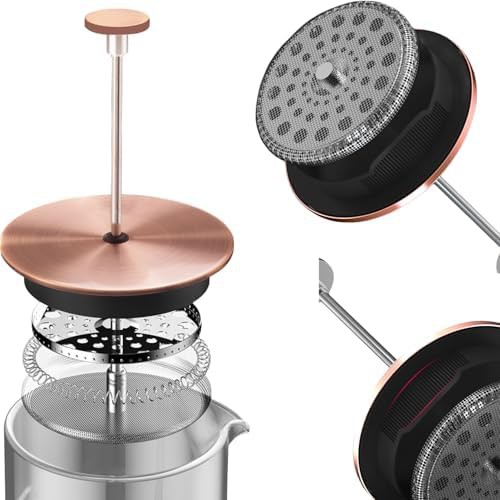 Candy sparkle stainless glass 34 oz french press — photo 5