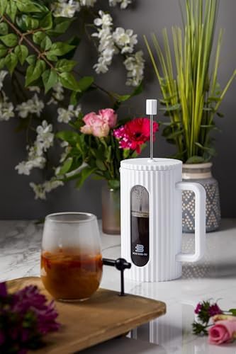 White borosilicate glass 34 oz French press — photo 3