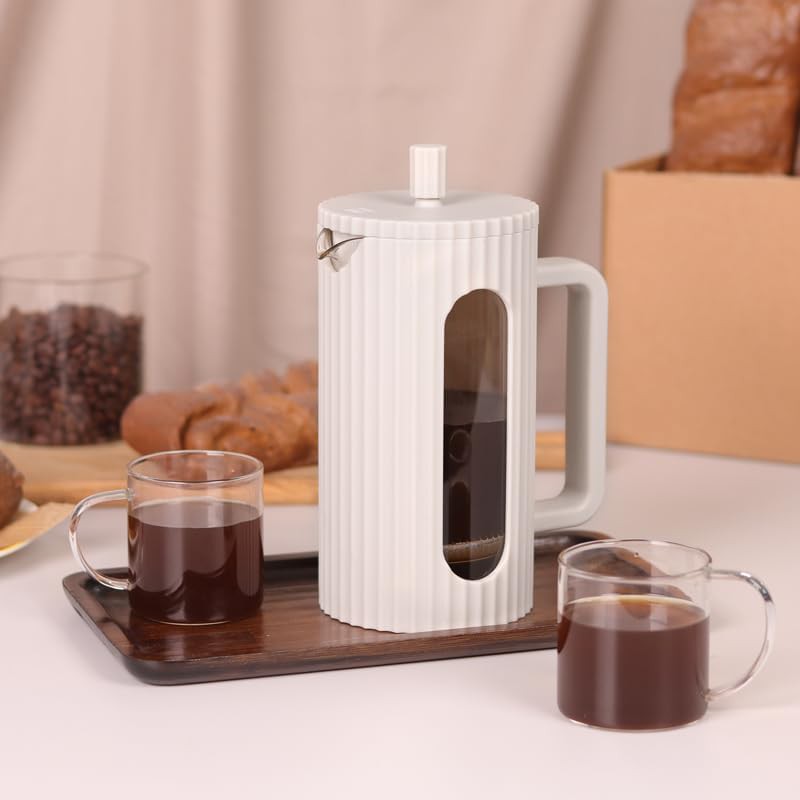 White borosilicate glass 34 oz French press — photo 4