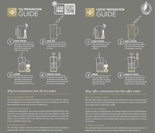 Toulouse clear glass tea and coffee press — photo 5