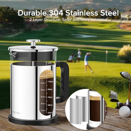Stainless Steel Large French Press 51 oz — photo 3