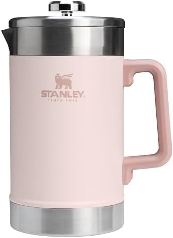 Rose quartz stainless French press 48 oz