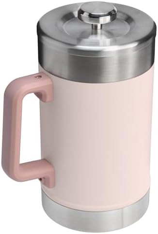 Rose quartz stainless French press 48 oz — photo 3