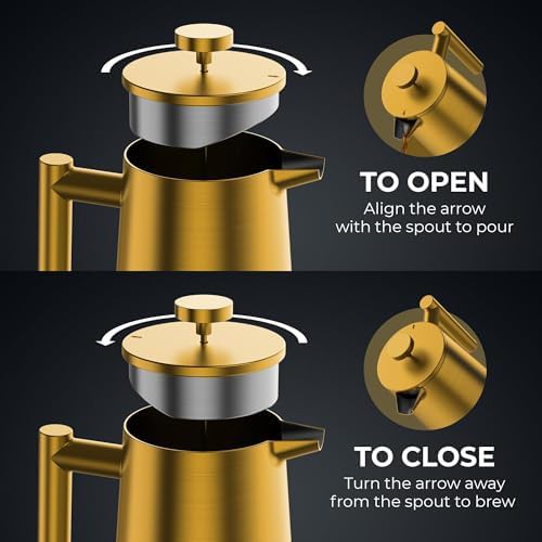 Gold Satin Finish Insulated Coffee Press — photo 5