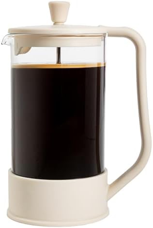 Cream Borosilicate Glass French Press 34oz