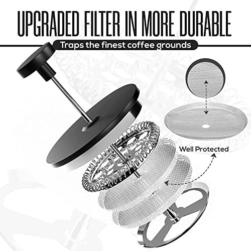 Black Portable Camping Insulated Coffee Press — photo 5