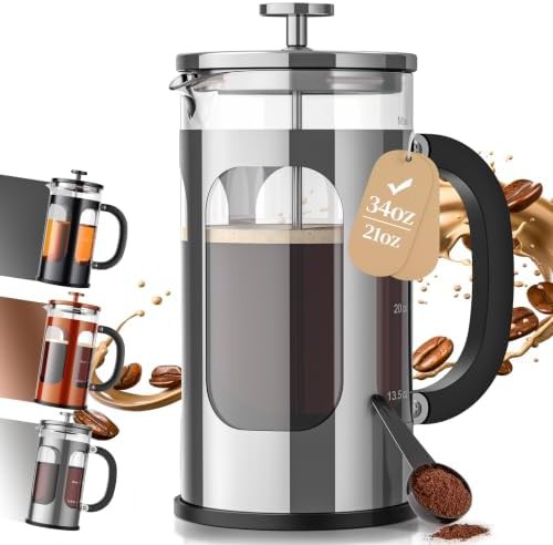 Veken stainless steel 34 oz coffee maker