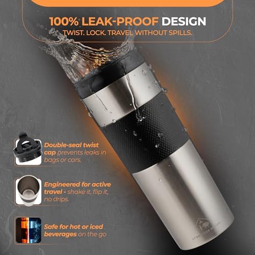Stainless steel travel French press 15oz — photo 5