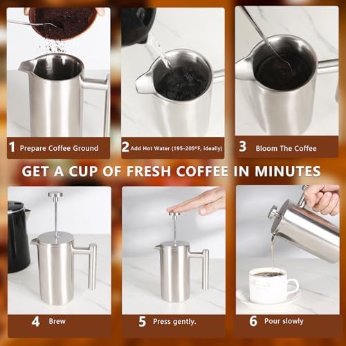 Durable Stainless Steel Camping Coffee Press — photo 4