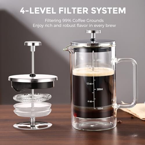 Double Wall Borosilicate Glass Coffee Press — photo 3
