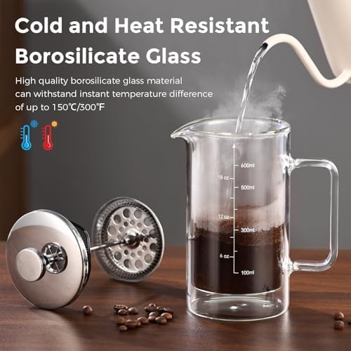 Double Wall Borosilicate Glass Coffee Press — photo 4