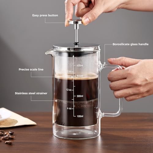 Double Wall Borosilicate Glass Coffee Press — photo 5