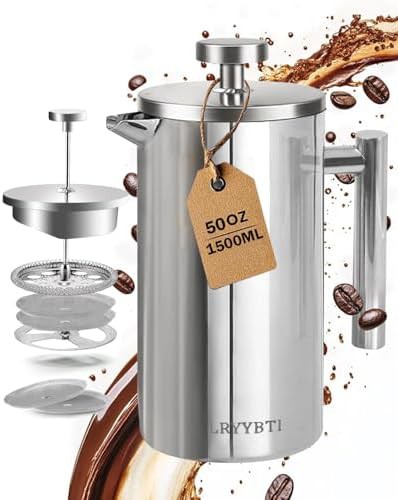Large Silver Stainless Steel Coffee Carafe