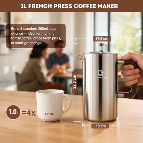 Silver Stainless Steel Leak Proof Coffee Press — photo 4