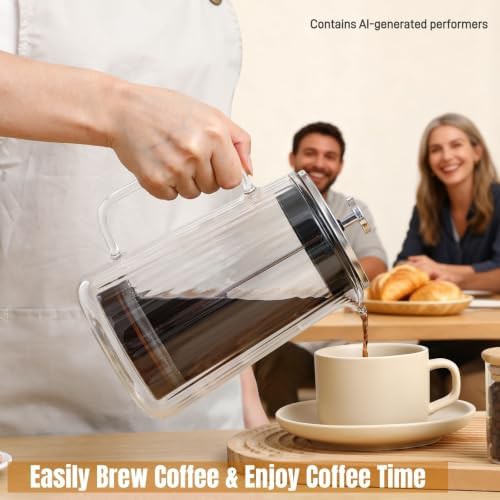Double Wall Borosilicate Glass Coffee Press — photo 4