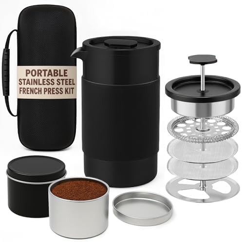 Insulated Travel French Press Gift Set