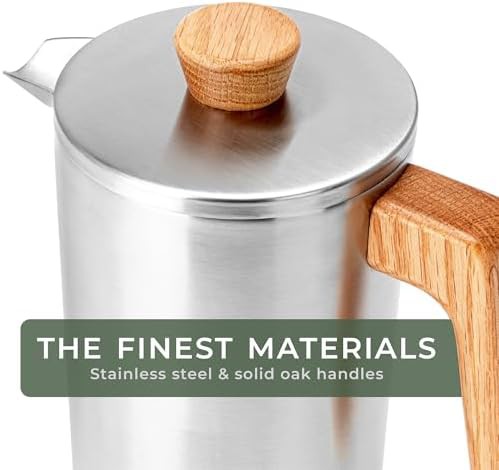 Waldwerk stainless steel French press with wood handle — photo 5
