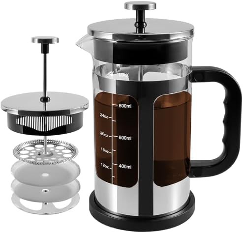 Silver Stainless Steel and Glass Press