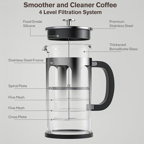 MOYAC 34oz glass French press coffee maker — photo 4