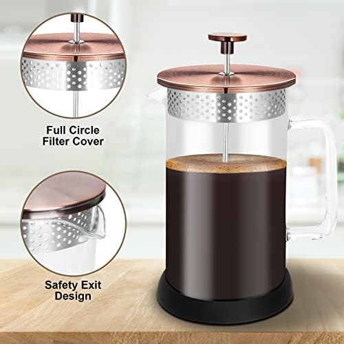 Mini Glass Coffee Press with Silicone Base — photo 4