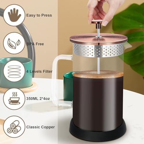 Mini Glass Coffee Press with Silicone Base — photo 5