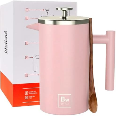 Pink Insulated Press with Built-in Thermometer