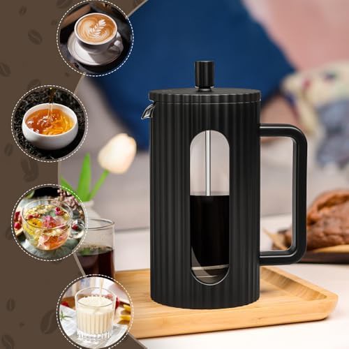 Classic glass coffee press and frother brewer — photo 3